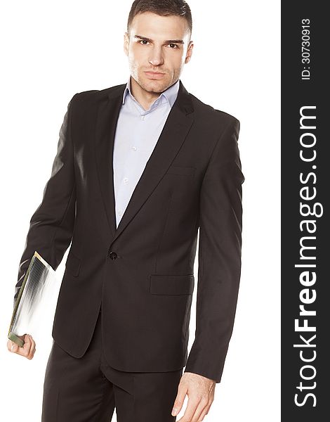 Young Businessman With Folder