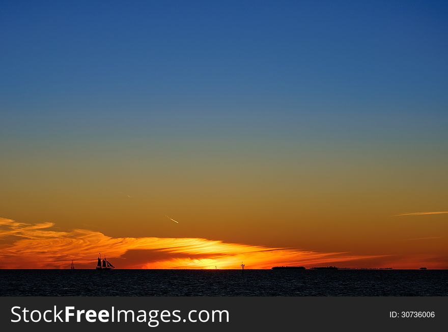 Sailboat at Sunset