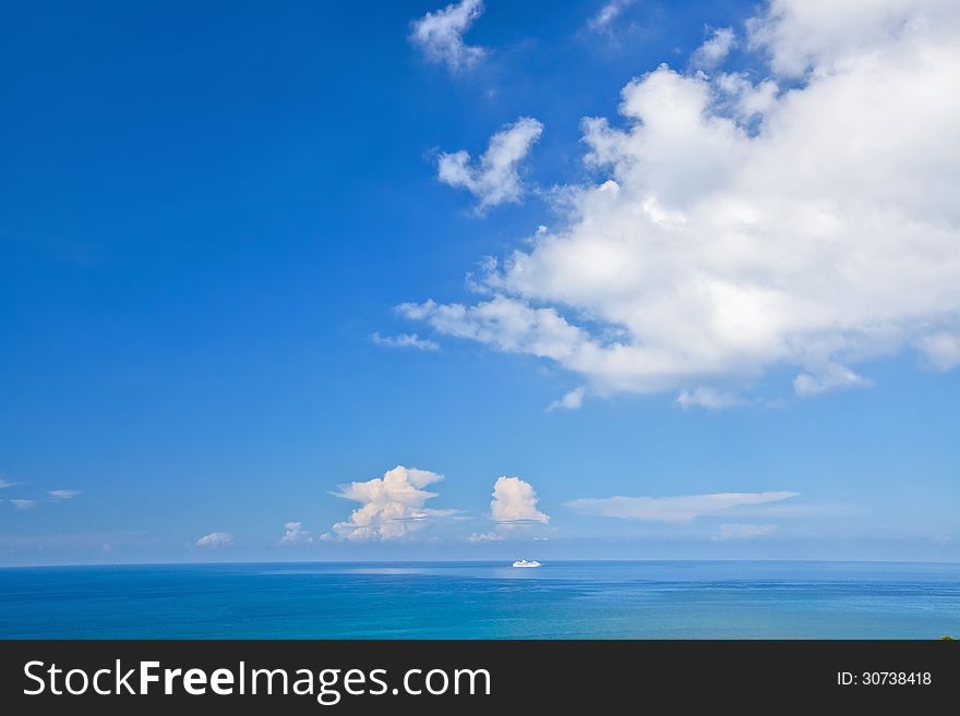 Blue sky and ocean