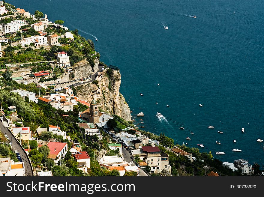 View of the coast near Amalfi. View of the coast near Amalfi