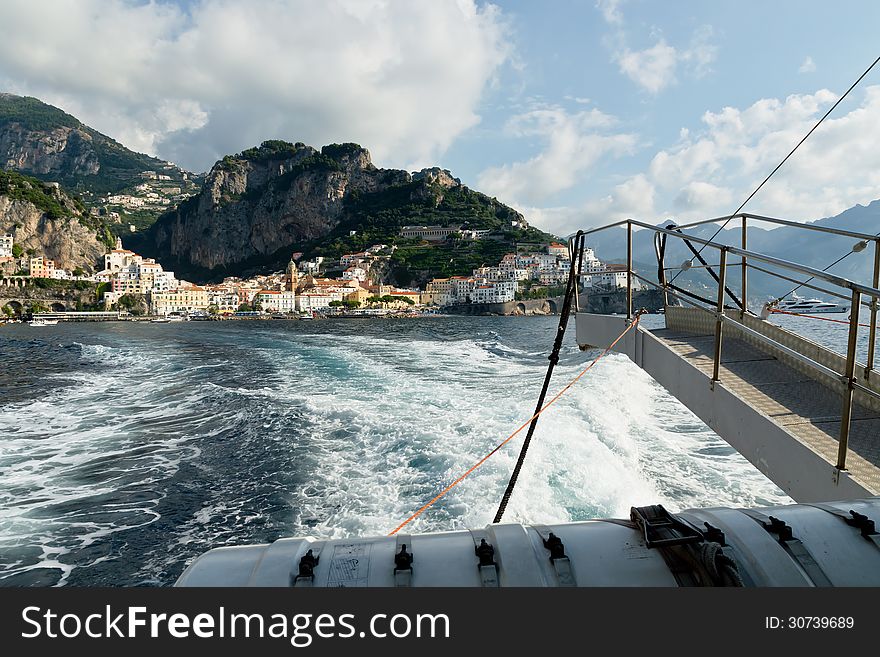 View of the City of Amalfi. View of the City of Amalfi