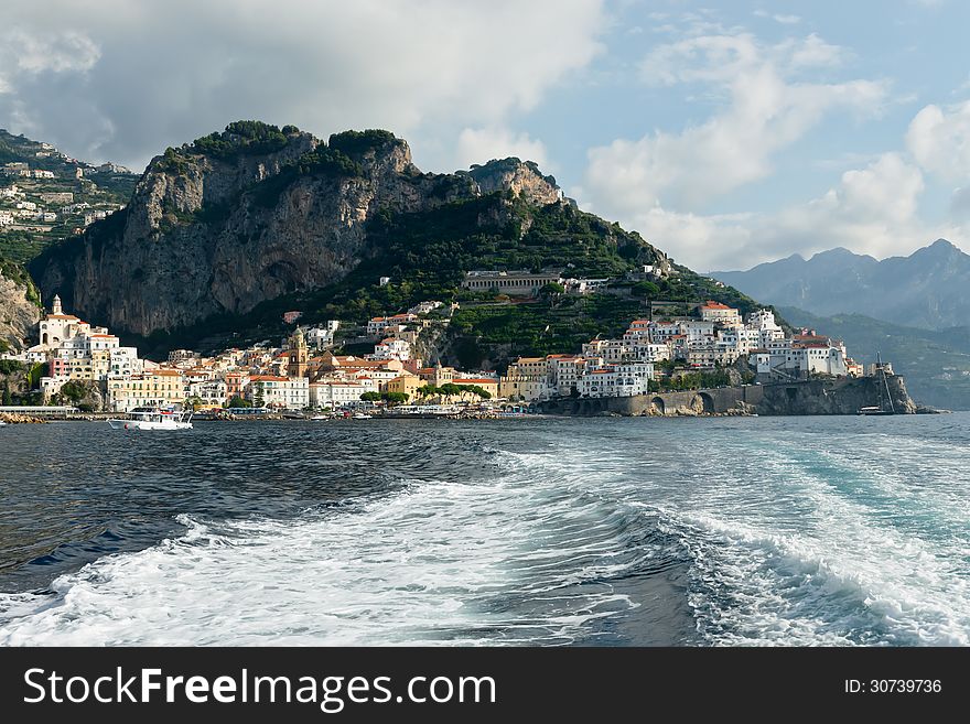 View of the City of Amalfi. View of the City of Amalfi