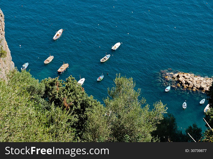 Boats at Conca dei Marini. Boats at Conca dei Marini