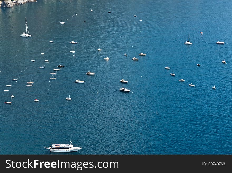 Boats on the Amalfi coast. Boats on the Amalfi coast