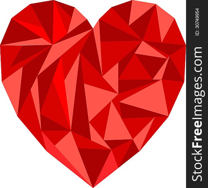 Polygon Heart Illustration