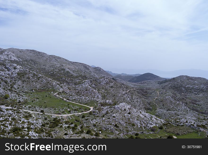 A beautiful view from mountain Biokovo. A beautiful view from mountain Biokovo