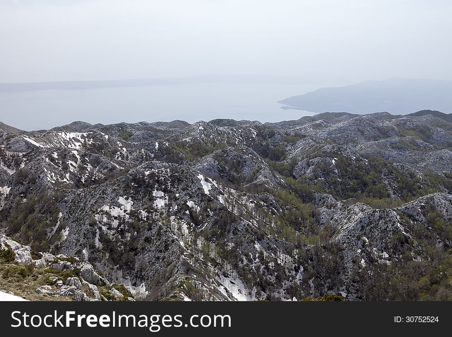 A beautiful view from mountain Biokovo. A beautiful view from mountain Biokovo