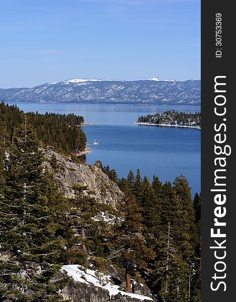 Majestic view of Emerald Bay in Lake Tahoe