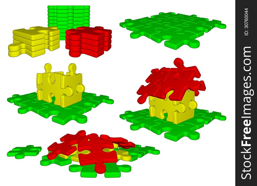 House Building From Puzzle Step By Step