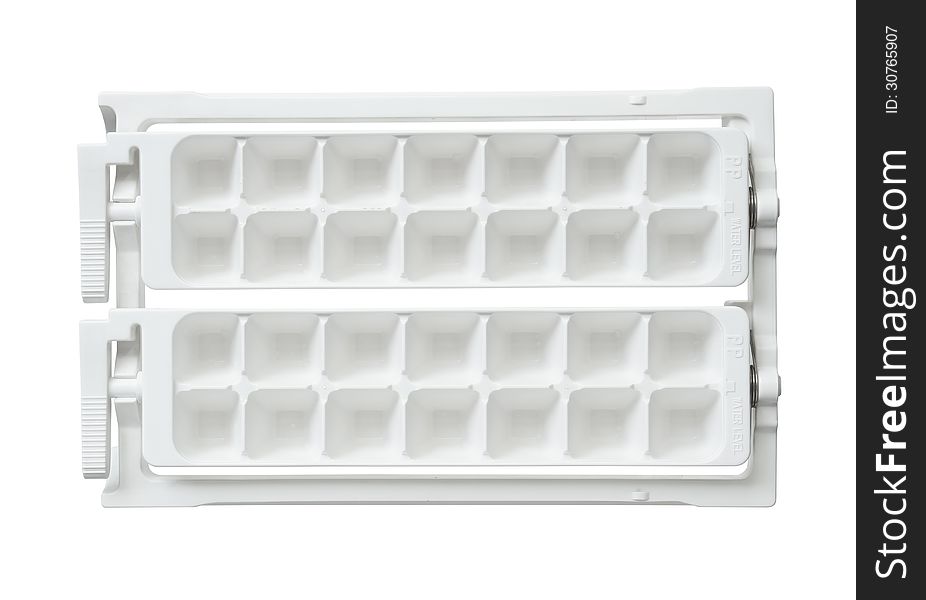 Ice cube tray isolated on white background