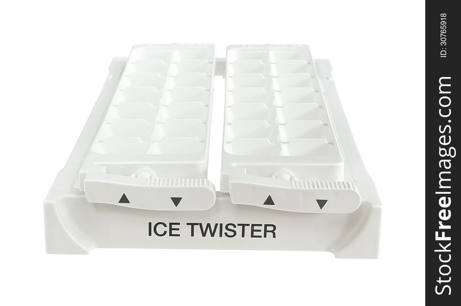 Ice cube tray isolated on white background