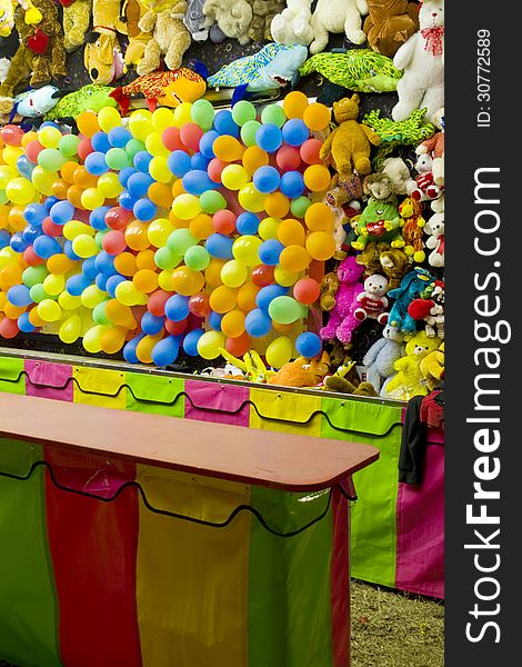 Pop the balloon carnival game. Pop the balloon carnival game