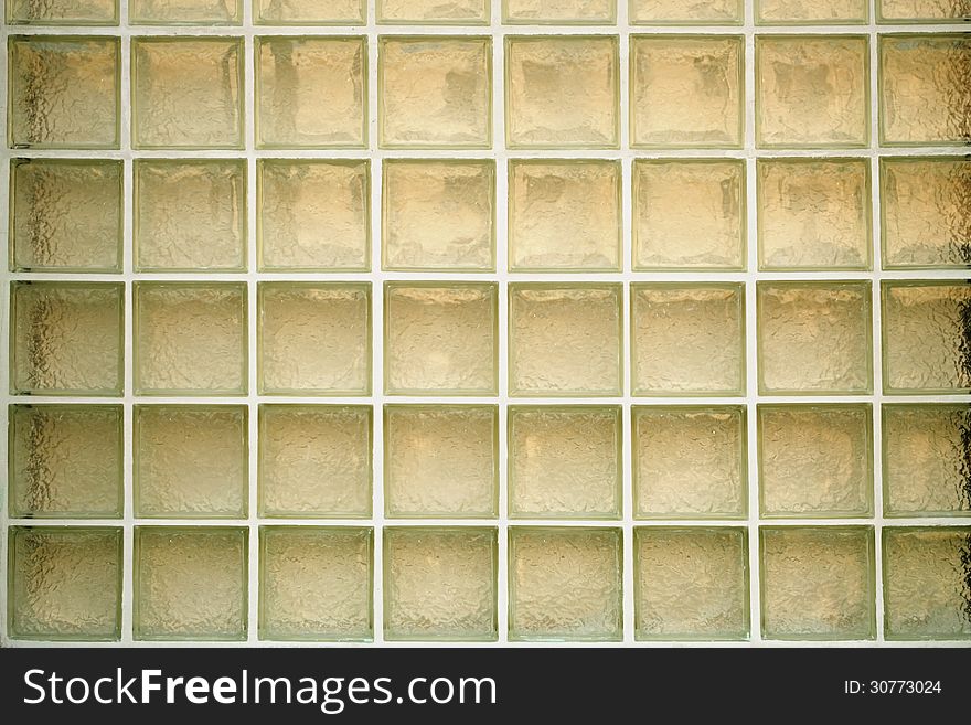 Pattern background of glass blocks.