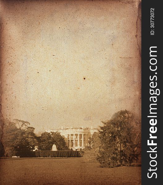 Old picture of the White House. Plenty of room for copy. Old picture of the White House. Plenty of room for copy.