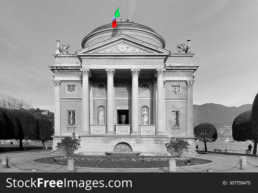 historical temple in como city in italy