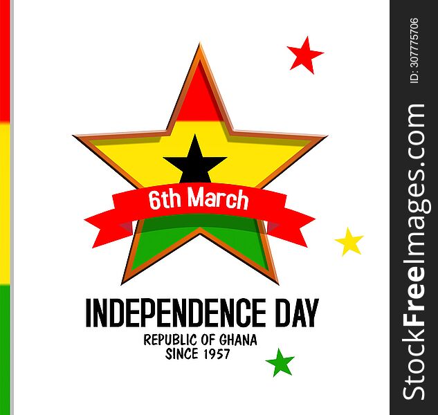 Ghana Star Happy Independence Day Republic Od Ghana Since 1957