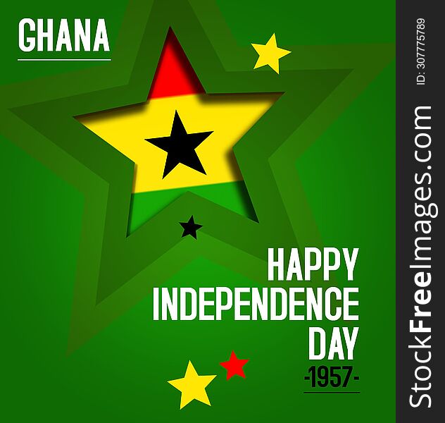 Ghana Happy Independence day Ghana stars