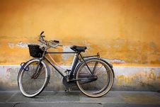 Italian Old-style Bicycles Stock Photos