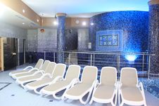 Chaise Lounger In Pool Room Stock Photography Chaise Lounger In Pool Room Stock Photography