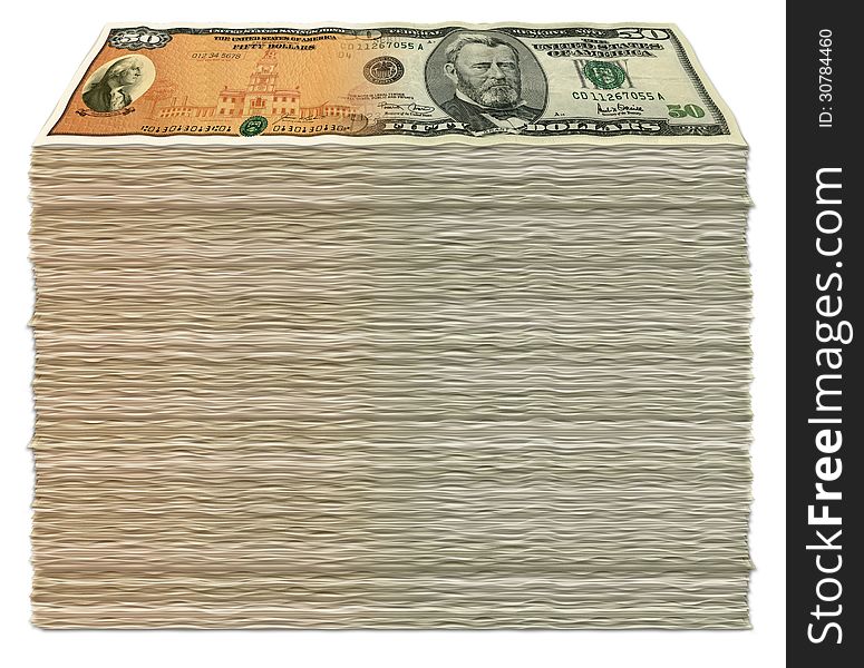 Photo Illustration of a stack of U.S. Savings Bond -50 dollar bill composites. Photo Illustration of a stack of U.S. Savings Bond -50 dollar bill composites.