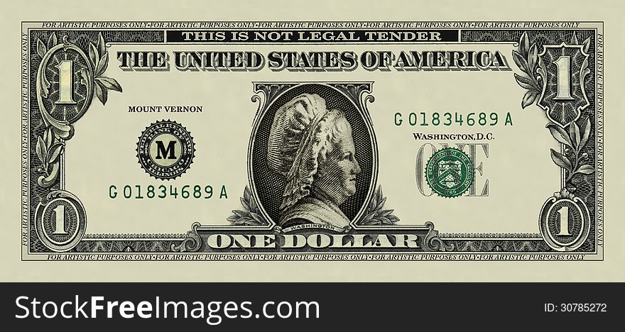 Photo illustration of a dollar bill substituted with Martha Washington's portrait, pulled from my photo of a United States postage stamp (circa 1938). Photo illustration of a dollar bill substituted with Martha Washington's portrait, pulled from my photo of a United States postage stamp (circa 1938).