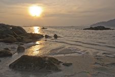 Sunset At Sunset Beach, Koh Lipe Stock Photography