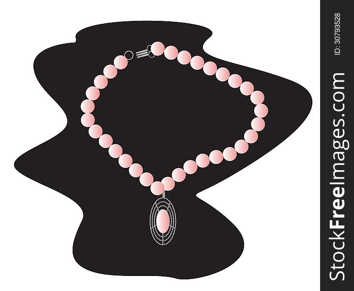 A pearl necklace with a pendent