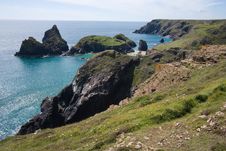 Kynance Cove Cliffs Royalty Free Stock Photography