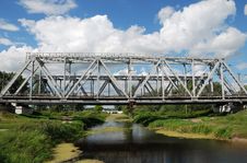 Railway Bridge Over Small Rive Stock Images Railway Bridge Over Small Rive Stock Images