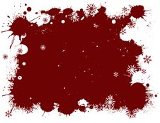 White And Red SnowFlake Grunge Royalty Free Stock Image