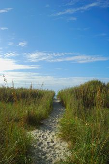 Winding Trail Leading To Ocean Stock Photography Winding Trail Leading To Ocean Stock Photography