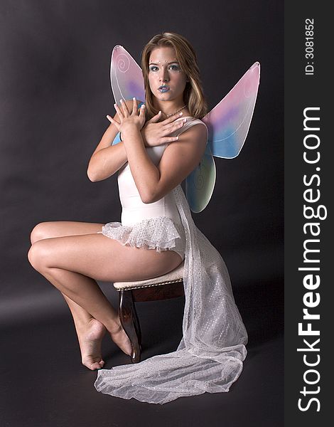 Pretty young woman dressed as fairy. Pretty young woman dressed as fairy