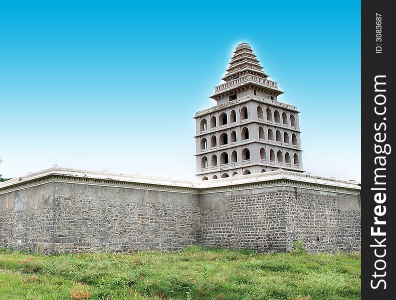 A historical building built in rocks at sengi by a king for his queen to play with her friends and built in 1547 A.D. near some hills in tamil nadu,india. A historical building built in rocks at sengi by a king for his queen to play with her friends and built in 1547 A.D. near some hills in tamil nadu,india