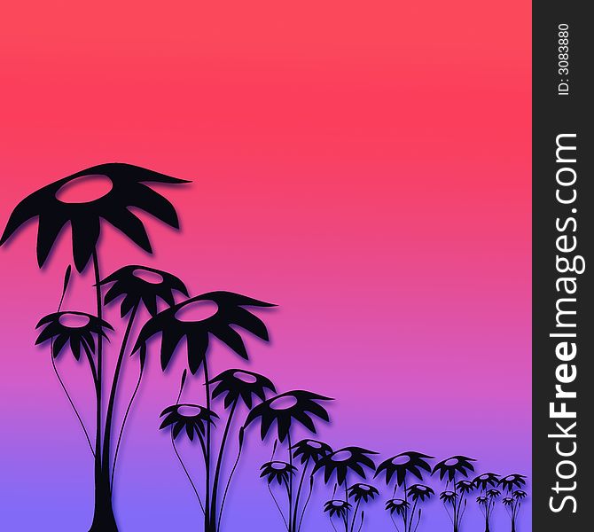 A background  designed in photoshop as if in twilight evening with trees in black shades. A background  designed in photoshop as if in twilight evening with trees in black shades