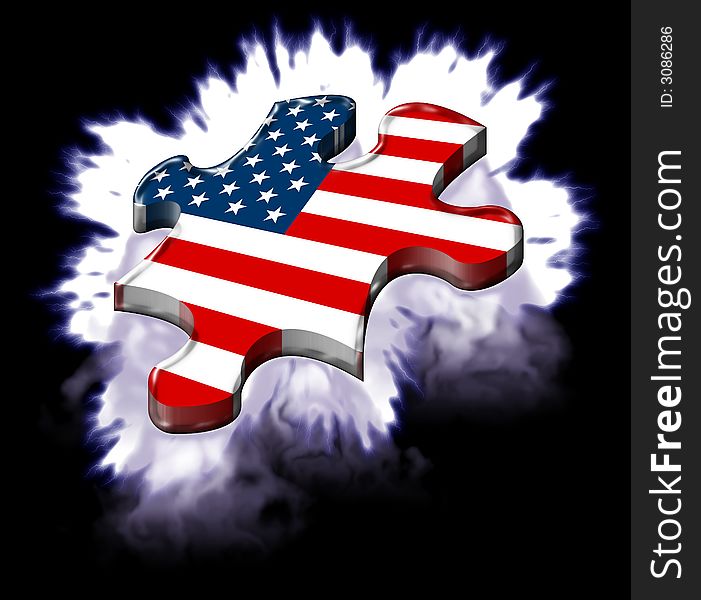 American Puzzle Plasma Explosion / Hight Quality. American Puzzle Plasma Explosion / Hight Quality