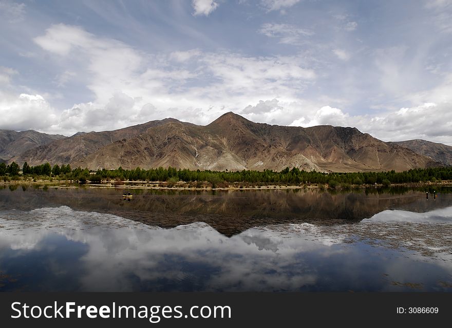 River flowing a mountain valley