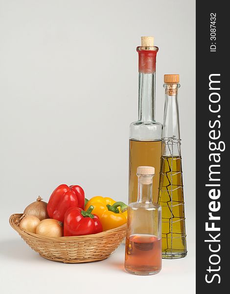 Basket With Fresh Peppers