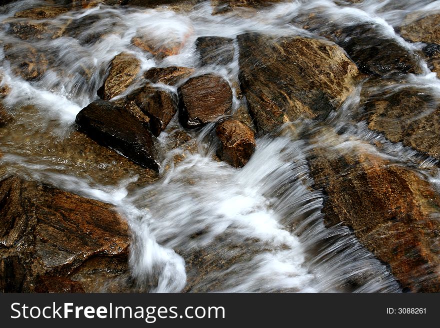 Detail of a river captured in austrian tirol