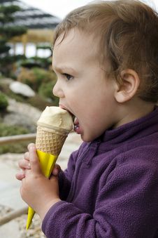 Child With Ice Cream Royalty Free Stock Photo