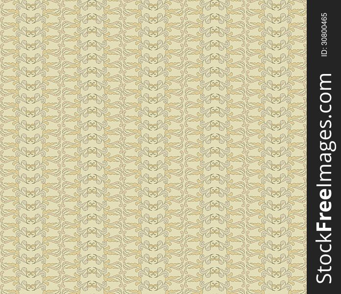 Floral seamless background. Abstract beige and brown floral geometric Seamless Texture