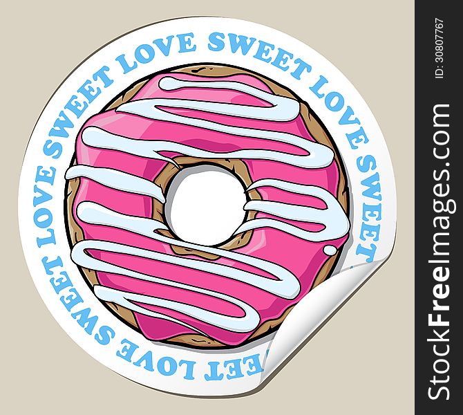 Sticker With Donut.