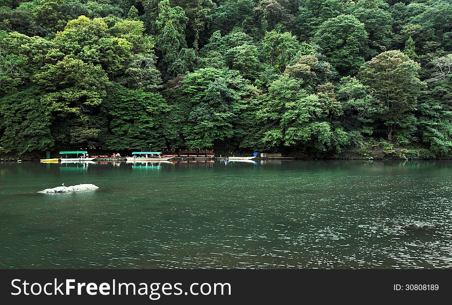 Beautiful landscape in Arashiyama,a touristic area in the north west part of Kyoto, Japan