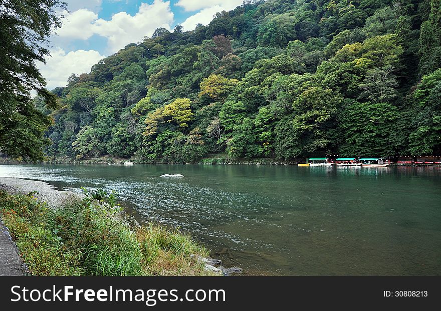 Beautiful landscape in Arashiyama,a touristic area in the north west part of Kyoto city Japan. Beautiful landscape in Arashiyama,a touristic area in the north west part of Kyoto city Japan