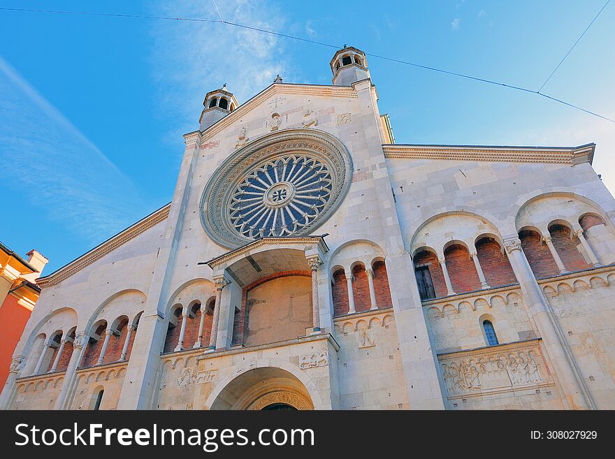 cathedral of modena city in italy