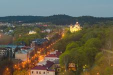 Vilnius In The Sunset Royalty Free Stock Image Vilnius In The Sunset Royalty Free Stock Image