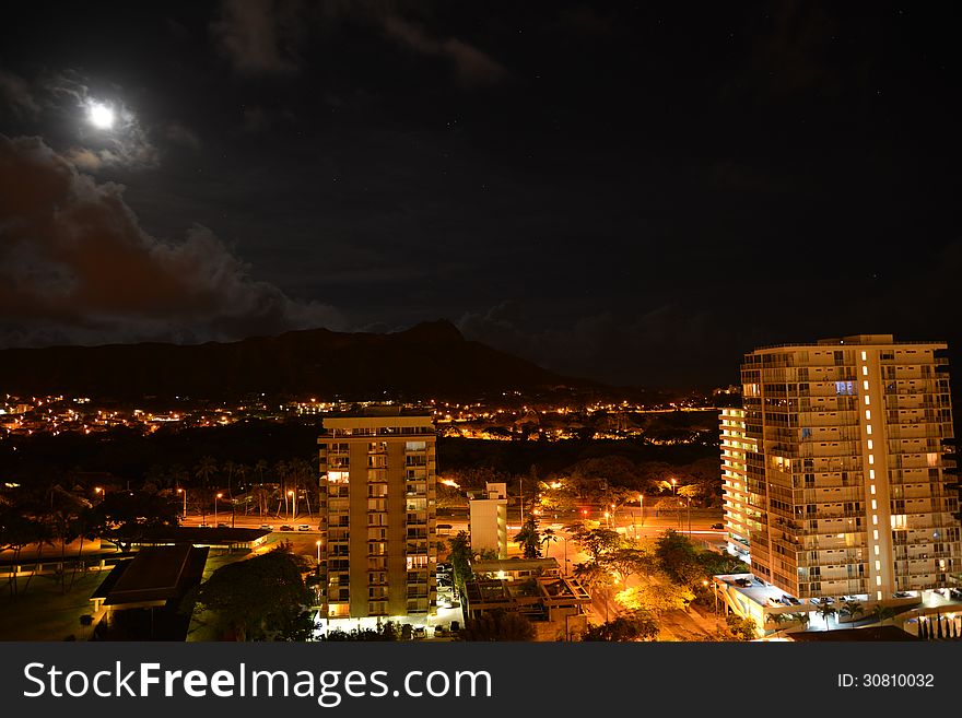 Moonlit Diamond Head