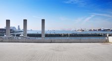 Panorama View Of Tempozan Harborland Port Area, Osaka, Japan Stock Photo Panorama View Of Tempozan Harborland Port Area, Osaka, Japan Stock Photo