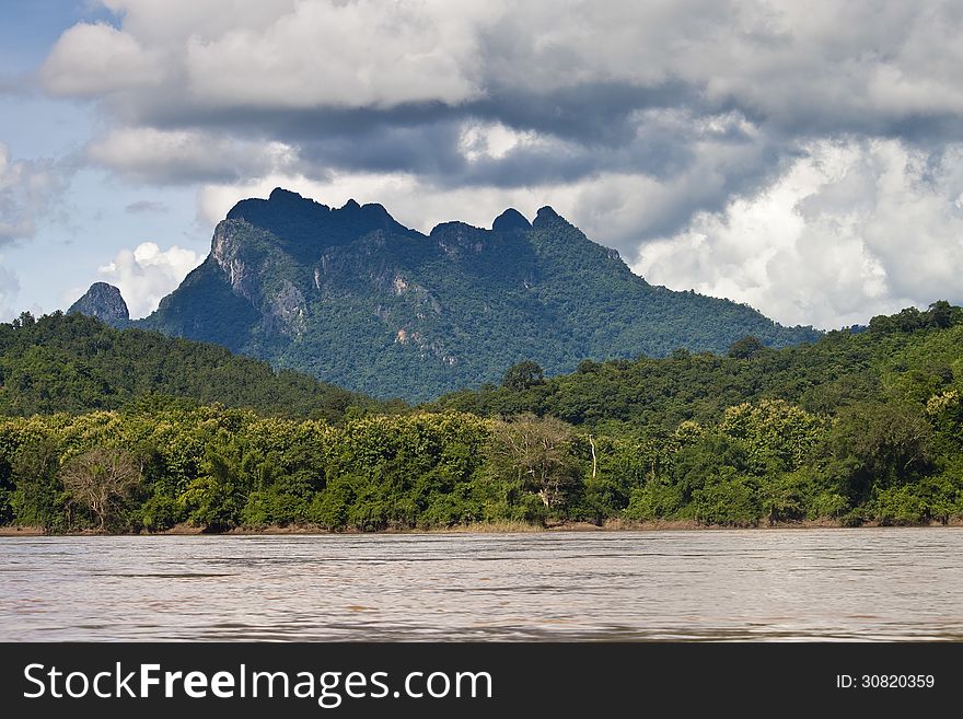 Countryside around Nam Ou river in Laos