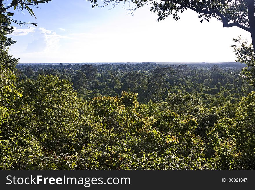 View of a countryside in Cambodia