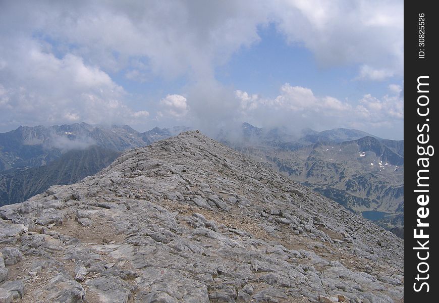 Vihren mountains from Balkans in Bulgaria